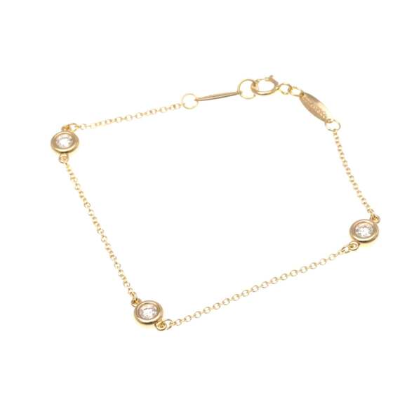 Tiffany & Co. Jewelry - TIFFANY 18k Gold Diamond Charm Bracelet
